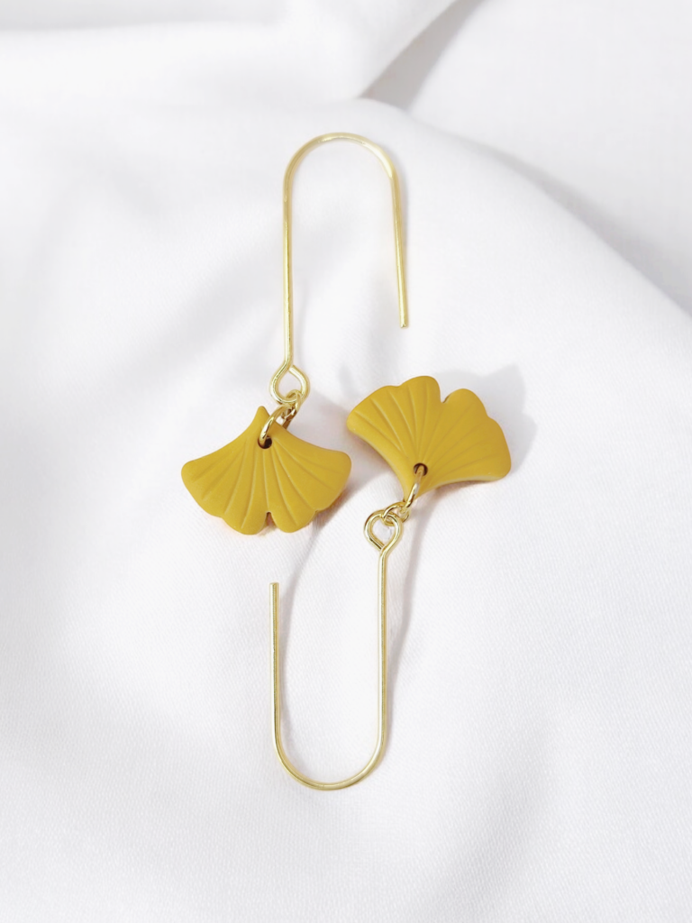 Ginkgo Drop Earrings