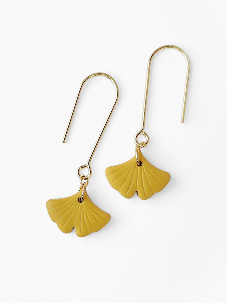 Ginkgo Drop Earrings